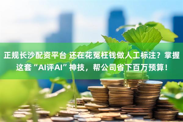 正规长沙配资平台 还在花冤枉钱做人工标注？掌握这套“AI评AI”神技，帮公司省下百万预算！